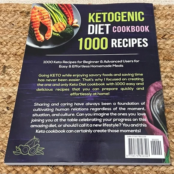 Keto Cookbook for Beginners - Black Cover - Picture 2 of 2